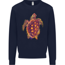 A Watercolour Turtle Mens Sweatshirt Jumper Navy Blue