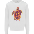 A Watercolour Turtle Mens Sweatshirt Jumper White