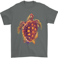 A Watercolour Turtle Mens T-Shirt 100% Cotton Charcoal