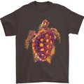 A Watercolour Turtle Mens T-Shirt 100% Cotton Dark Chocolate