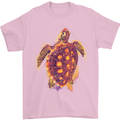 A Watercolour Turtle Mens T-Shirt 100% Cotton Light Pink