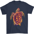 A Watercolour Turtle Mens T-Shirt 100% Cotton Navy Blue