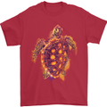 A Watercolour Turtle Mens T-Shirt 100% Cotton Red