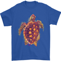A Watercolour Turtle Mens T-Shirt 100% Cotton Royal Blue
