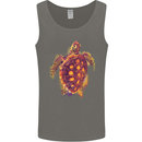 A Watercolour Turtle Mens Vest Tank Top Charcoal