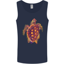 A Watercolour Turtle Mens Vest Tank Top Navy Blue