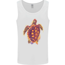 A Watercolour Turtle Mens Vest Tank Top White
