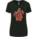 A Watercolour Turtle Womens Wider Cut T-Shirt Black