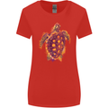 A Watercolour Turtle Womens Wider Cut T-Shirt Red