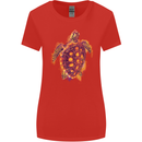 A Watercolour Turtle Womens Wider Cut T-Shirt Red