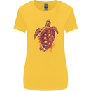 A Watercolour Turtle Womens Wider Cut T-Shirt Yellow