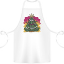 A Weed Christmas Tree Cannabis Trippy Cotton Apron 100% Organic White