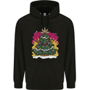 A Weed Christmas Tree Cannabis Trippy Mens 80% Cotton Hoodie Black