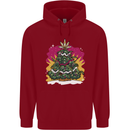 A Weed Christmas Tree Cannabis Trippy Mens 80% Cotton Hoodie Red