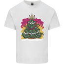 A Weed Christmas Tree Cannabis Trippy Mens Cotton T-Shirt Tee Top White