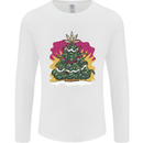 A Weed Christmas Tree Cannabis Trippy Mens Long Sleeve T-Shirt White