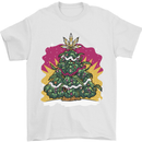 A Weed Christmas Tree Cannabis Trippy Mens T-Shirt 100% Cotton White