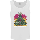 A Weed Christmas Tree Cannabis Trippy Mens Vest Tank Top White
