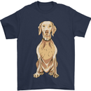 A Weimaraner Posing Dog Mens T-Shirt 100% Cotton Navy Blue
