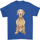 A Weimaraner Posing Dog Mens T-Shirt 100% Cotton Royal Blue