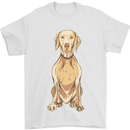 A Weimaraner Posing Dog Mens T-Shirt 100% Cotton White