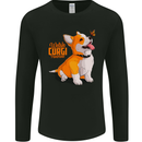 A Welsh Corgi Illustration Dog Mens Long Sleeve T-Shirt Black