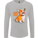 A Welsh Corgi Illustration Dog Mens Long Sleeve T-Shirt Sports Grey