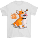 A Welsh Corgi Illustration Dog Mens T-Shirt 100% Cotton White