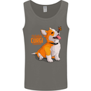 A Welsh Corgi Illustration Dog Mens Vest Tank Top Charcoal