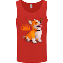 A Welsh Corgi Illustration Dog Mens Vest Tank Top Red