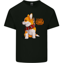 A Welsh Corgi Illustration Kids T-Shirt Childrens Black