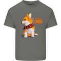 A Welsh Corgi Illustration Kids T-Shirt Childrens Charcoal