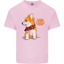 A Welsh Corgi Illustration Kids T-Shirt Childrens Light Pink