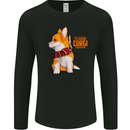 A Welsh Corgi Illustration Mens Long Sleeve T-Shirt Black