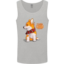 A Welsh Corgi Illustration Mens Vest Tank Top Sports Grey