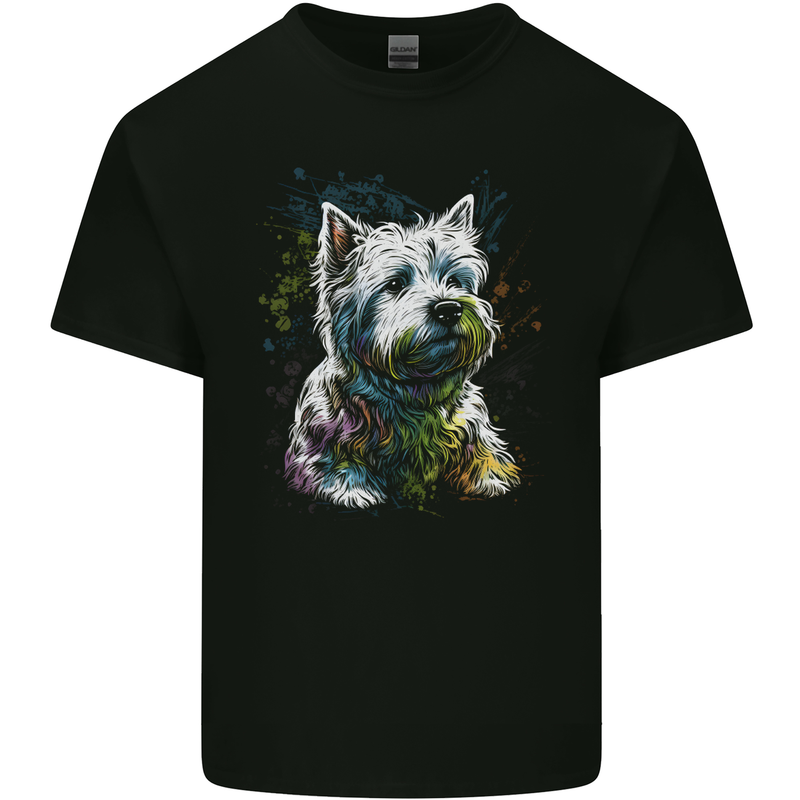 A West Highland White Terrier Dog Kids T-Shirt Childrens Black