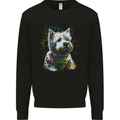 A West Highland White Terrier Dog Mens Sweatshirt Jumper Black