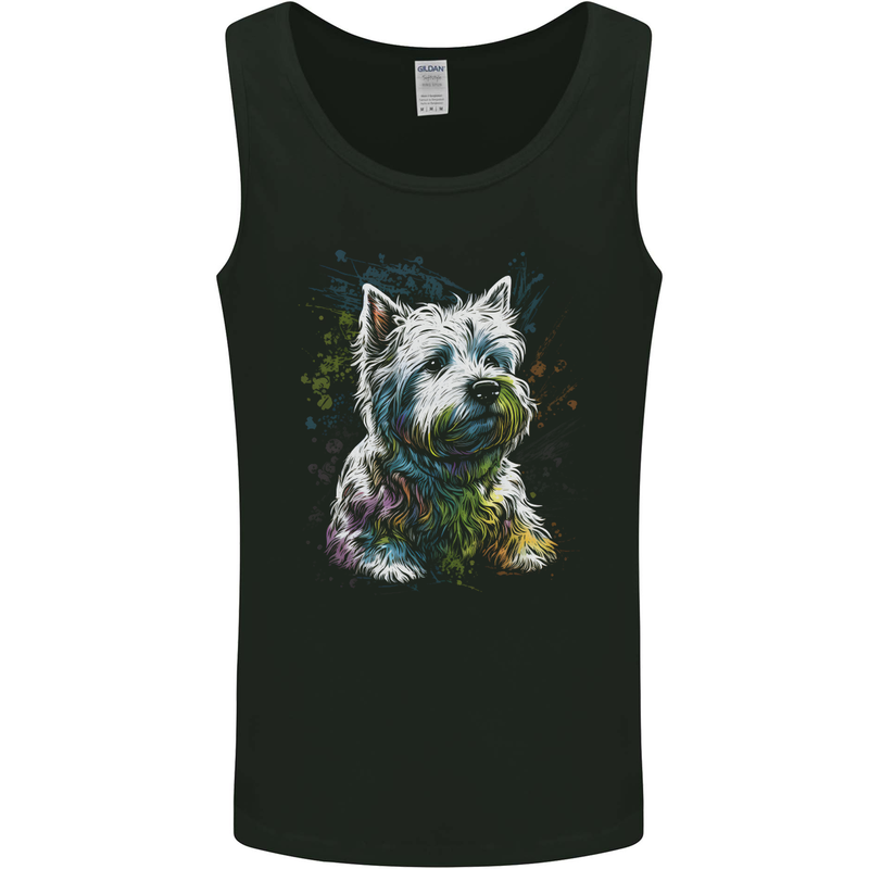 A West Highland White Terrier Dog Mens Vest Tank Top Black