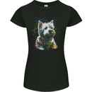 A West Highland White Terrier Dog Womens Petite Cut T-Shirt Black