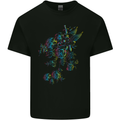A Winged Skull With Flowers Kids T-Shirt Childrens Black
