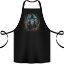 A Wise Old Wizard Fantasy Cotton Apron 100% Organic Black