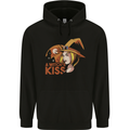 A Witch Kiss Halloween Childrens Kids Hoodie Black