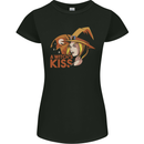 A Witch Kiss Halloween Womens Petite Cut T-Shirt Black