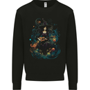 A Witch Playing a Guitar Halloween Fantasy Mens Sweatshirt Jumper Black