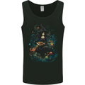 A Witch Playing a Guitar Halloween Fantasy Mens Vest Tank Top Black