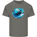 A Woman Scuba Diver Female Diving Mens Cotton T-Shirt Tee Top Charcoal