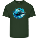 A Woman Scuba Diver Female Diving Mens Cotton T-Shirt Tee Top Forest Green