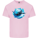 A Woman Scuba Diver Female Diving Mens Cotton T-Shirt Tee Top Light Pink
