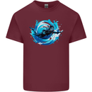 A Woman Scuba Diver Female Diving Mens Cotton T-Shirt Tee Top Maroon