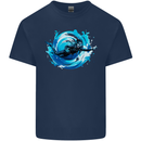 A Woman Scuba Diver Female Diving Mens Cotton T-Shirt Tee Top Navy Blue